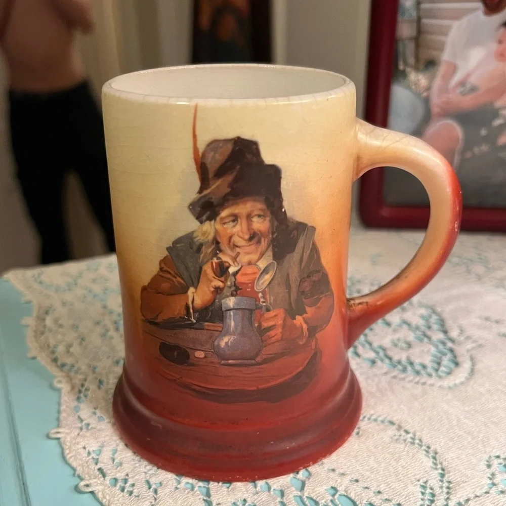 Vintage Heurich Brewery Beer Mugs Collectible Breweriana Set of 2